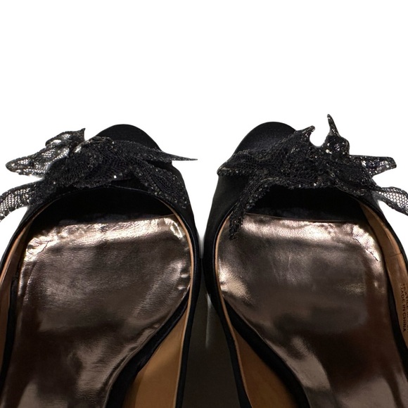 🆕 Badgley Mischka Regine - Navy Satin - 8 - Picture 7 of 10